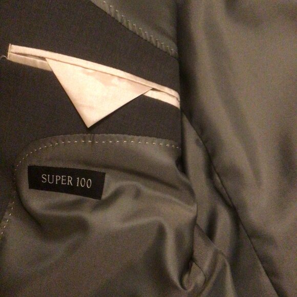 Men's Wool Suit Grey 46 Reg - Picture 8 of 15